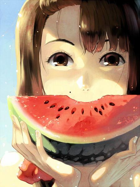呆瓜吃西瓜漫画,一场欢乐的夏日食趣之旅